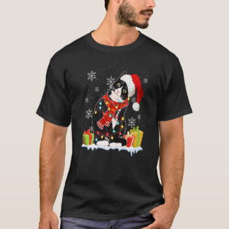Zwarte Kat Sinterklaas Hoed Kerstverlichting  Kers T-shirt