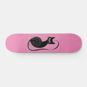 ZWARTE KAT SKATEBOARD ROZE DECK (Horizontaal)