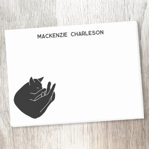 Zwarte Kat Slapend Gepersonaliseerde Naam Post-it® Notes