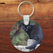 Zwarte kat sleutelhanger (Voorkant)