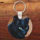 Zwarte kat - sleutelhanger (Voorkant)