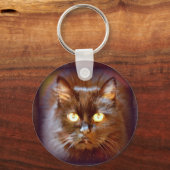 zwarte kat sleutelhanger (Voorkant)