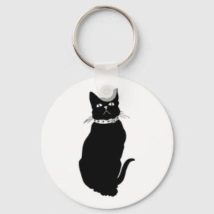  zwarte kat sleutelhanger