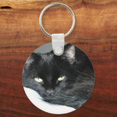 zwarte kat sleutelhanger (Voorkant)