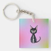 Zwarte Kat Sleutelhanger (Voorkant)