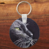 Zwarte kat sleutelhanger (Voorkant)
