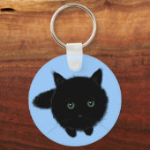 Zwarte kat sleutelhanger (Voorkant)