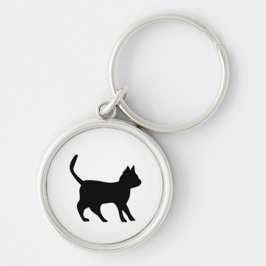 Zwarte kat sleutelhanger (Voorkant)