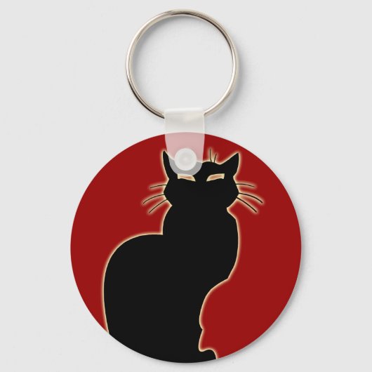 Zwarte kat Sleutelhanger Kat Gifts Pet Cat Sleutel (Voorkant)