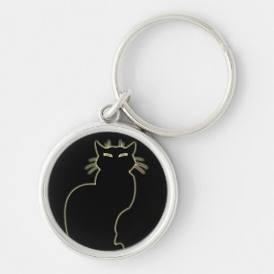 Zwarte kat Sleutelhanger Kat Gifts Pet Cat Sleutel