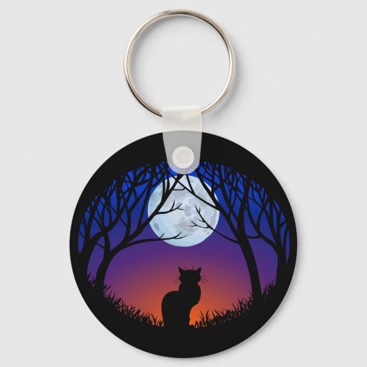 Zwarte kat Sleutelhanger Kat Gifts Pet Cat Sleutel (Voorkant)