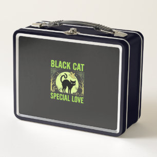 Zwarte Kat Speciale Liefde Halloween Grafisch