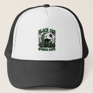 Zwarte Kat Speciale Liefde Haloween Halve Maan Gee Trucker Pet