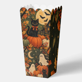 Zwarte kat & spookhuis Halloween cadeauverpakking Bedankdoosjes