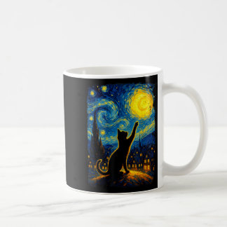 Zwarte Kat Sterrennacht Van Gogh Kat, Kat Mam, Kat Koffiemok