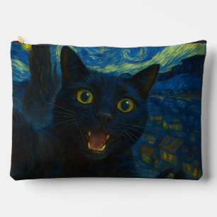 Zwarte Kat Sterrennacht Van Gogh Kat Selfie Etui