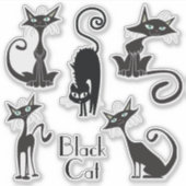 Zwarte Kat Stickers (Voorkant)