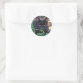Zwarte kat stickers (Tas)