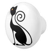  zwarte kat-stijl keramische knop (Rechts)