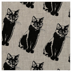 Zwarte kat stof