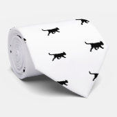 Zwarte kat stropdas (Opgerold)