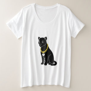 Zwarte Kat Swag Grote Maat T-shirt