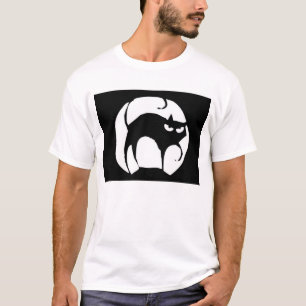 zwarte kat t-shirt