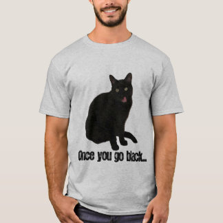 zwarte kat t-shirt