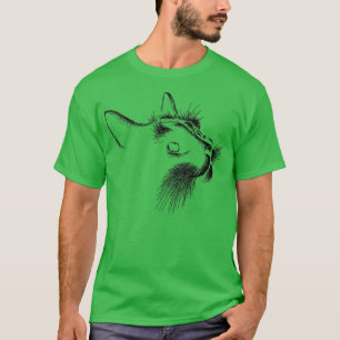 Zwarte kat t-shirt