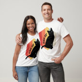 Zwarte kat t-shirt (Unisex)
