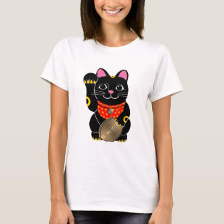 Zwarte kat t-shirt
