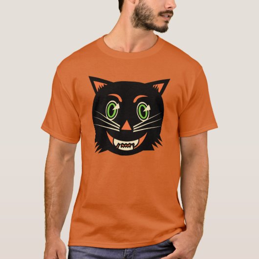 zwarte kat t-shirt (Voorkant)