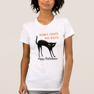 Zwarte kat t-shirt