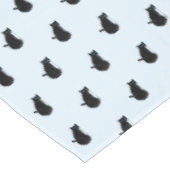 Zwarte kat tafelkleed (Gekanteld)