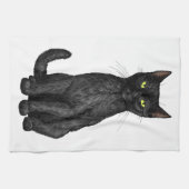 Zwarte kat theedoek (Horizontaal)