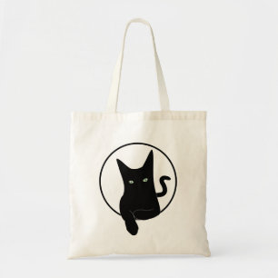 Zwarte kat tote bag