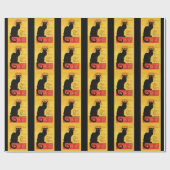  zwarte kat Tournee Chat du Noir Art Nouveau Cadeaupapier (Vlak)