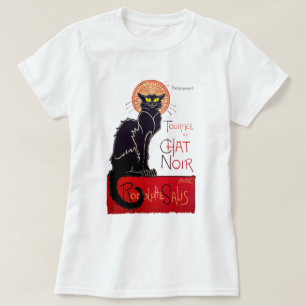  zwarte kat Tournee du chat noir Poster Art T-shirt