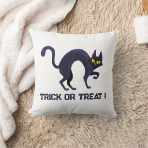 Zwarte Kat Trick or Treat Halloween Kussensloop Kussen