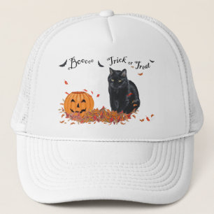 Zwarte Kat Trick or Treat Halloween Trucker Pet