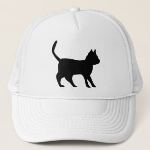 Zwarte kat trucker pet