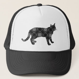 Zwarte kat trucker pet