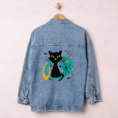 Zwarte kat uit de middeleeuwen denim jacket (Hangar)