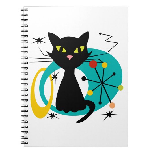 Zwarte kat uit de middeleeuwen notitieboek (Voorkant)