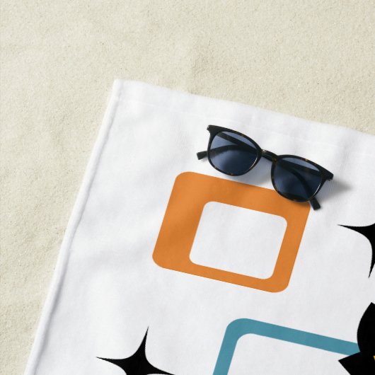 Zwarte kat uit de middeleeuwen strandlaken (In situ)