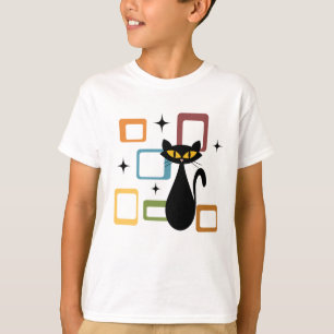 Zwarte kat uit de middeleeuwen t-shirt