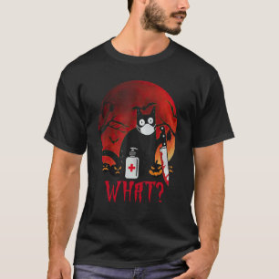 Zwarte kat uit de oude doos - hoest niet op mij ka t-shirt
