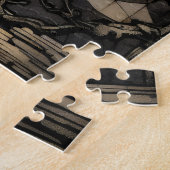 Zwarte kat Ukiyo-e Legpuzzel (Zijkant)