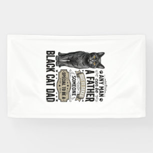 Zwarte Kat Vader Vintage Gravure T-Shirt Ontwerp_1 Spandoek