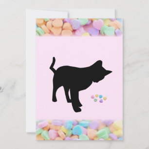 Zwarte Kat Valentijnsdag Kaart